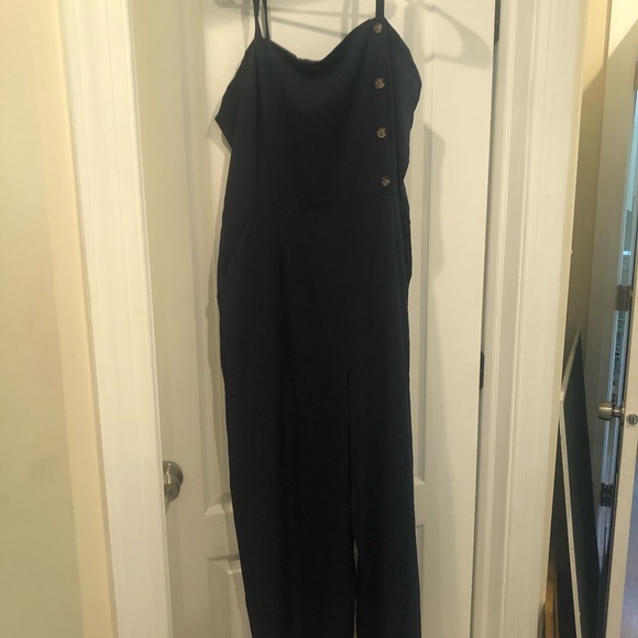 skinny strap jumpsuit